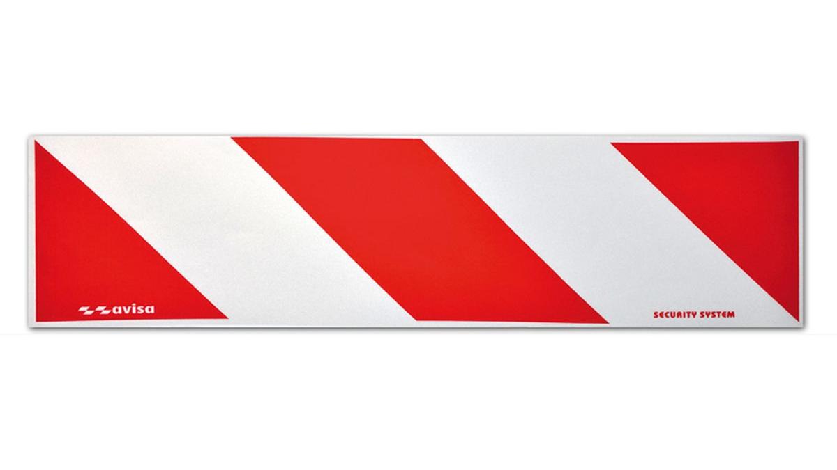 Bandes+de+r%C3%A9flexion+%2F+Auto-collants+-+14x50cm+-+Rouge%2FBlanc+-+Set+de+2+pi%C3%A8ces
